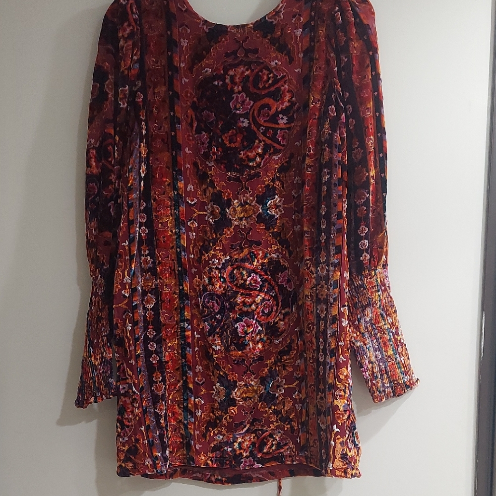 Anthropologie Multicolor Floral Long Sleeve Dress